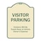 Signmission Designer Series-Visitor Parking Violators Will Be Towed Away Vehicle Owner, 24" x 18", TG-1824-9870 A-DES-TG-1824-9870 - alternate 1